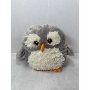 Warmies Snowy Owl Plush Grey Microwavable Lavender Scented Weighted Toy 8"
